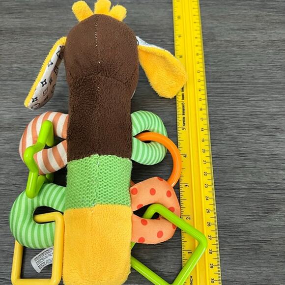 Nuby Brown Puppy Dog Rattle Teether Plush - Picture 5 of 5